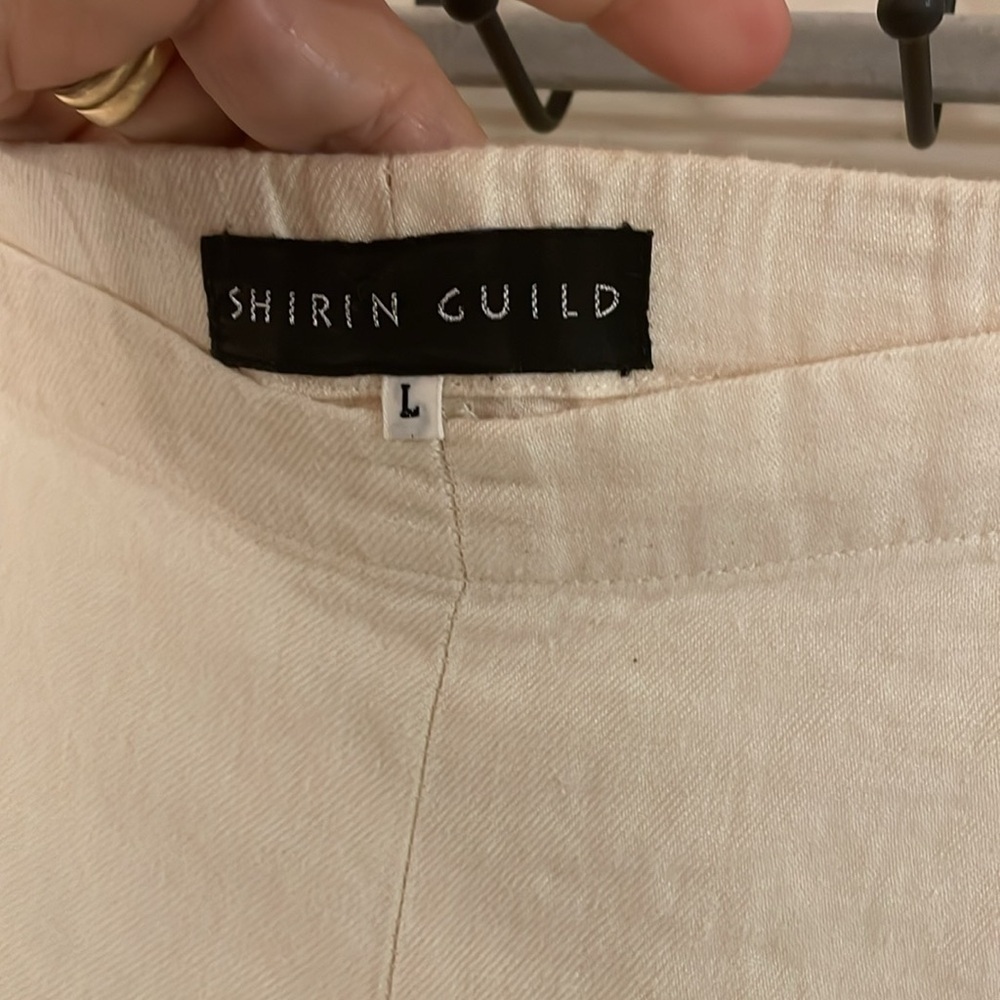 Shirin Guild Cream Linen Pants ShowStopper - Picture 3 of 8